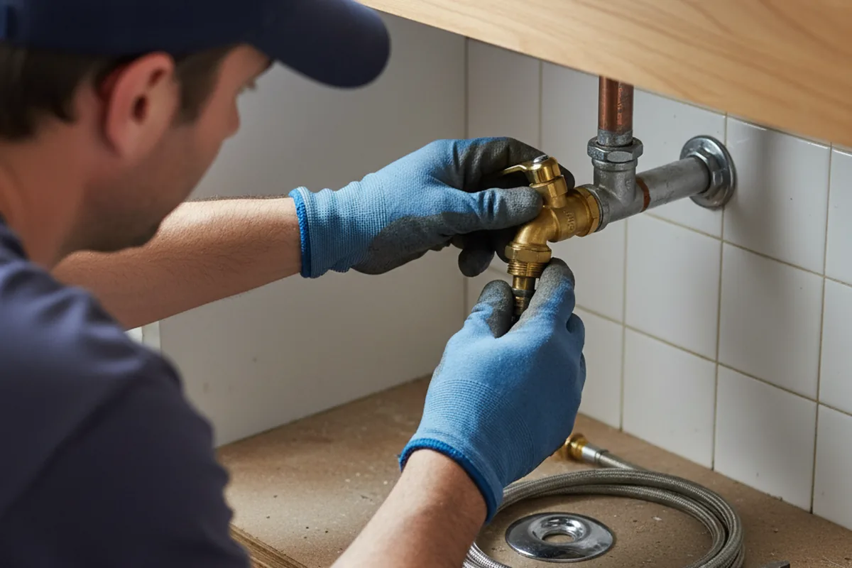 Shutoff valve and fitting work during Faucet and Fixture Repair in Allentown